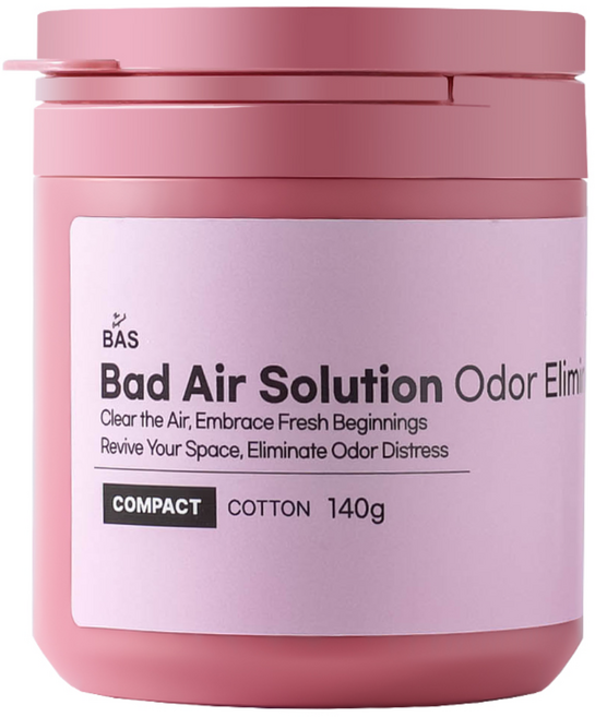 BAS 바스 초강력 생활 실내 탈취제 고체타입 핑크 컴팩트 코튼, 140g, 1개