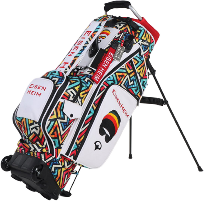 아이젠하임정품 말리 바퀴형 휠 스탠드 골프백, 화이트(WHITE)