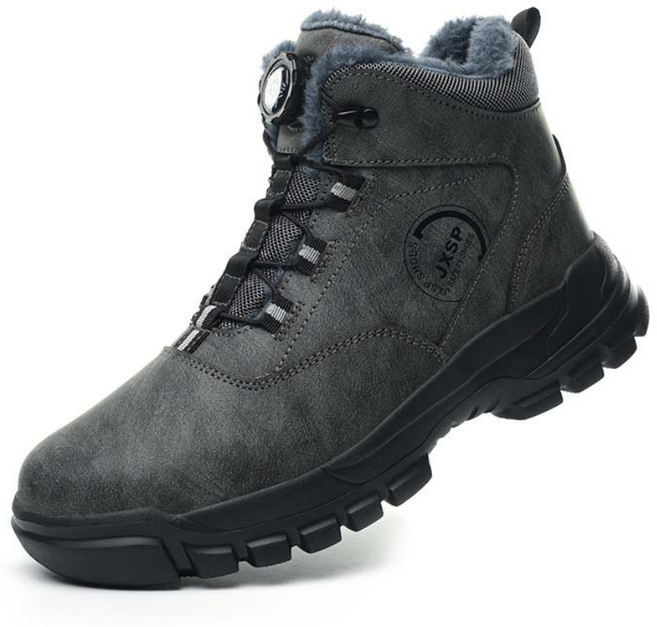 Frokom 빅사이즈 남자 안전화 방한 안전화 가벼운 경량 겨울 기모 털 작업화 발이 따뜻한 안전화 6인치