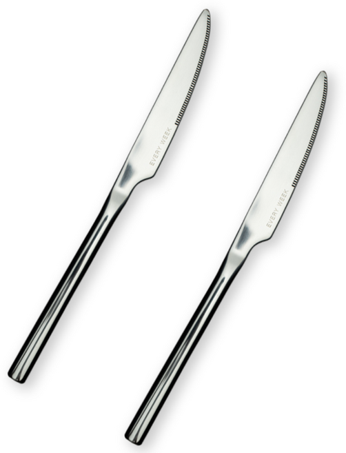 에브리윅 304스텐 커트러리, 1개, 나이프 2p, 유광