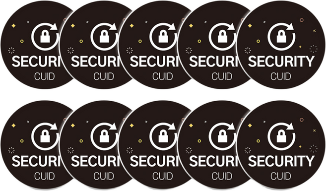 아파트 공동현관 도어락 복사 등록 CUID 스티커 태그 MCT 출입문, 10개, CUID 태그 블랙 (No.80P)