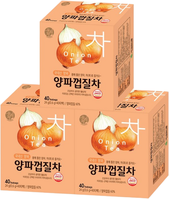 우리차 양파껍질차, 600mg, 40개입, 3개