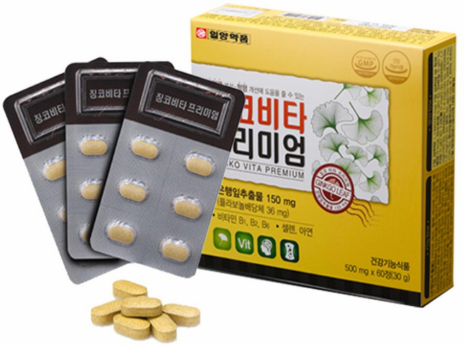 일양약품 징코비타 프리미엄 30g, 60정, 2개