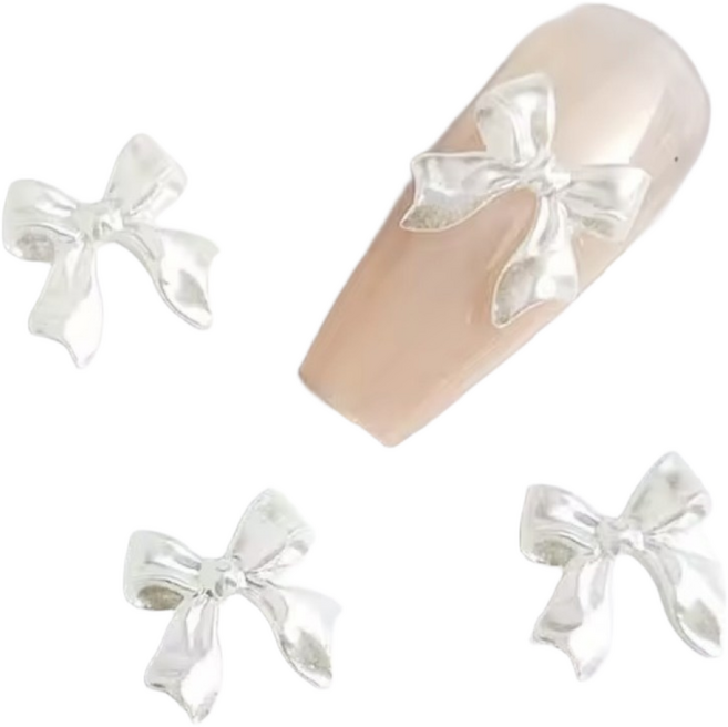 네일 리본파츠 5개입, 1개, 화이트