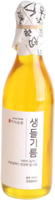 미식상회 100% 생들기름 저온압착 통들깨 대용량, 350ml, 2개