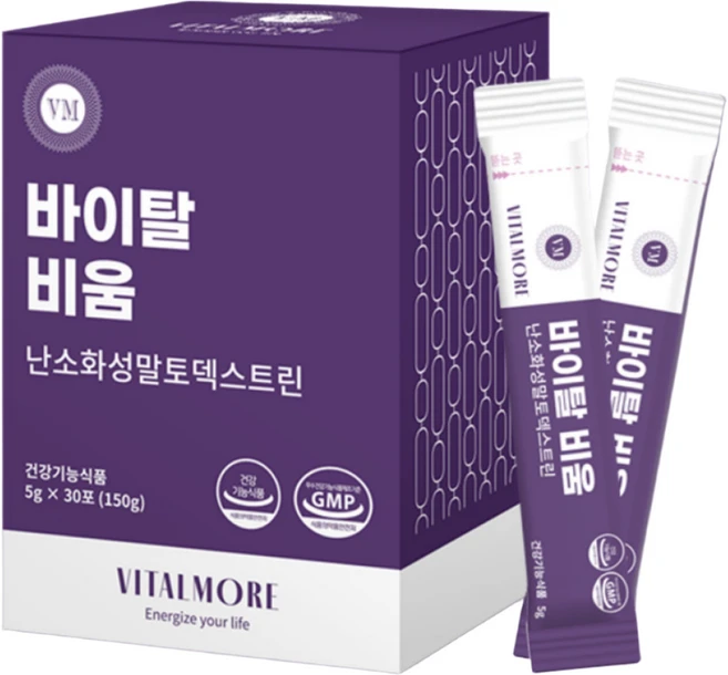 바이탈비움 난소화성말토덱스트린 배변활동 원활 식후혈당 상승억제 혈중 중성지질 개선, 2박스, 60회분 - 쿠팡