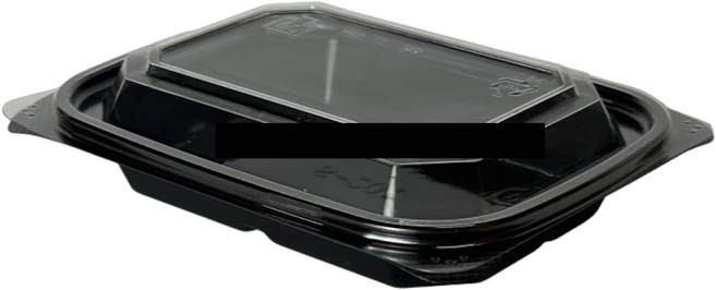 일회용 반찬용기 1칸 검정 샐러드 201 100세트, 1개, 100개입