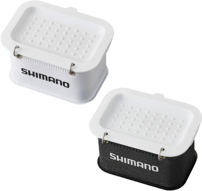 시마노 미끼통 BK-1B2V 사시에바칸 새우통 바다낚시, 화이트-M
