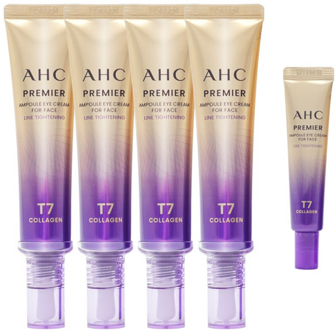 2025 최신상 AHC 아이크림 시즌13 프리미어 앰플 포 페이스 라인 타이트닝 40ml 4개+12ml 1개, 172ml