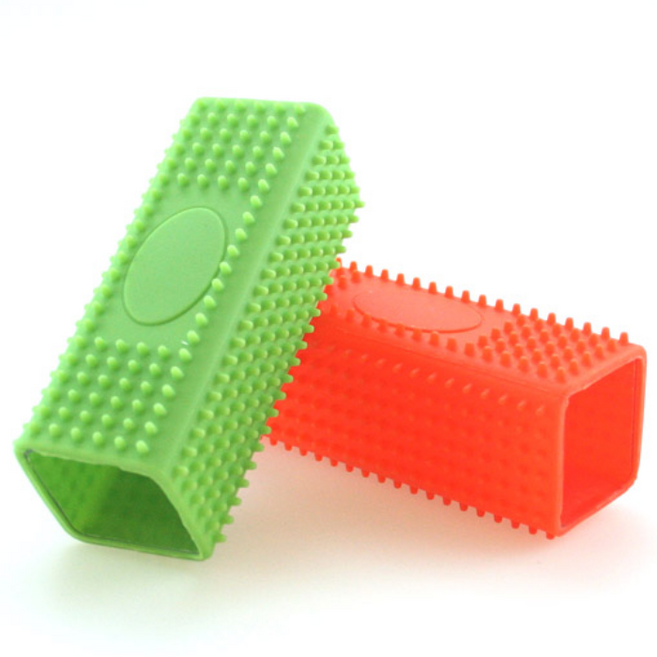 실리콘 맛사지 브러쉬 LWS-5518, 오렌지, 1개