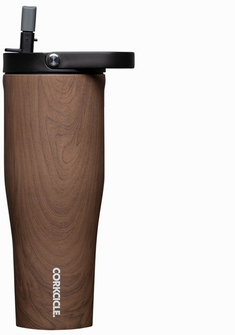 콕시클 대용량 빨대 텀블러 스트로우 보냉 진공 밀폐 go cup 30oz, 1세트, 890ml, wood