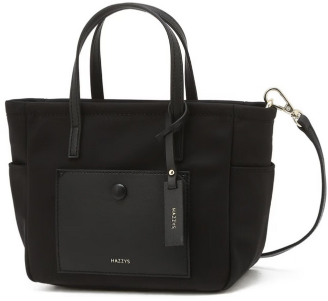 헤지스 [H&H] >> [선물추천] 블랙 심플포켓나일론 탑집 토트겸 크로스미니백(HIWA6E957BK)