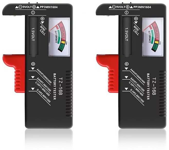 [1+1기획] 트리오즈 배터리 테스터기 건전지 잔량 측정기, 2개