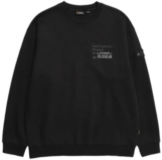 매장정품 내셔널지오그래픽 맨투맨 긴팔 티셔츠 세미오버핏 남성 봄 가을