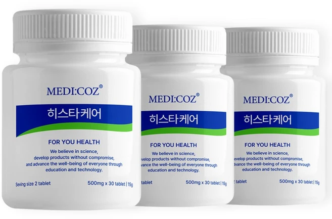 항산화 특허 메디코즈 히스타케어 피부면역, 3개, 30정 - 쿠팡