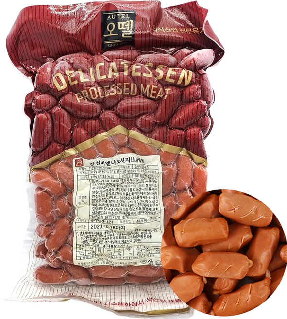 오뗄 칼집비엔나 소세지, 1개, 1kg