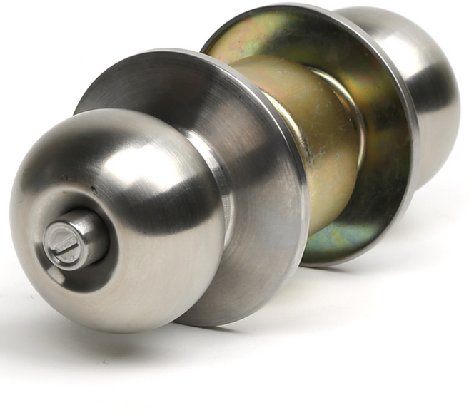 침실용 욕실용 원형 문 손잡이 키타입 스텐 8300 SST, 1개