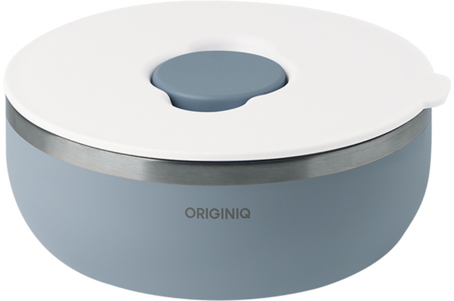 오리지니크 샐러드볼 스텐 그릇 파스타 시리얼 소스 요거트볼 단품, 라이트그레이, 1개