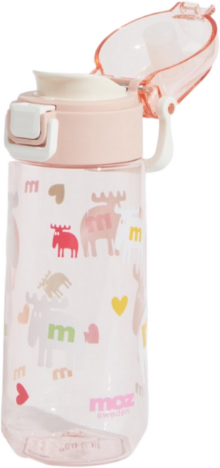 MOZ 스웨덴 원터치 트라이탄 키즈 보틀 물병, 1개, 620ml, 헤이즐핑크