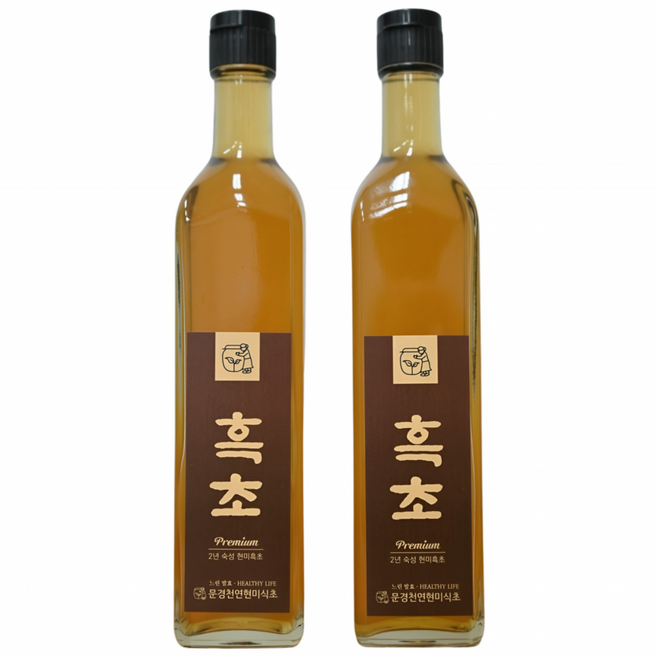 현미흑초 2년숙성 천연 발효 현미 효소 식초 500ml, 2개