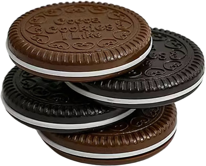 에브리샤인 쿠키 휴대용 빗 거울 2종 세트, 4개