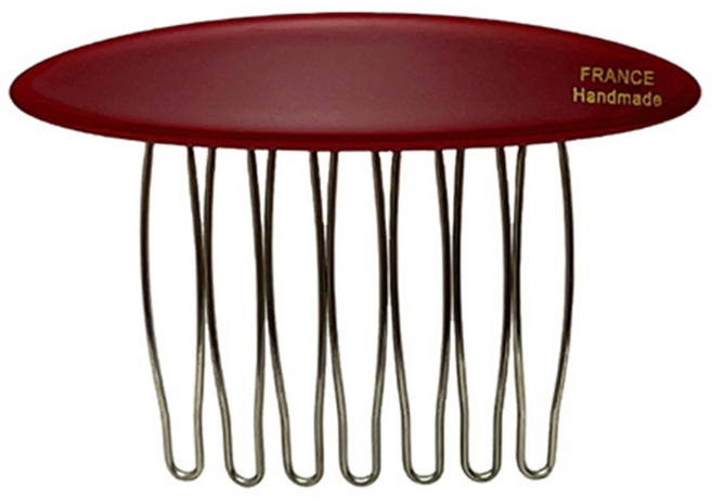 프렌치 헤어 빗 앞머리 및 정수리 흩어지는 머리카락 고정 역삽입 헤어컴브 침 후두부 업스타일 헤어 핀 빗 묶은 머리 반묶음 헤어 France Handmade