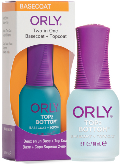 오를리 탑2바텀 네일 베이스코트 앤 탑코트, 18ml, 1개