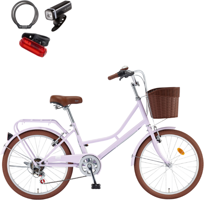 2026 삼천리 22 선데이 자전거 7단 클래식 시티형자전거, 라일락, 1개, 157cm