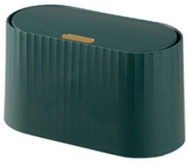 스테디얼 모던 타원형 미니 휴지통, 그린