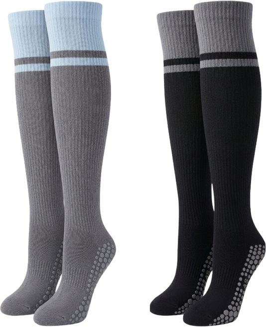 리스펙 고탄력 논슬립 필라테스 니삭스 여성 미끄럼방지 긴양말