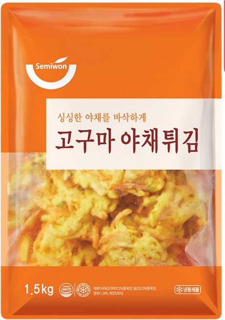 고구마야채튀김 1.5kg (55g x 26개입), 2개