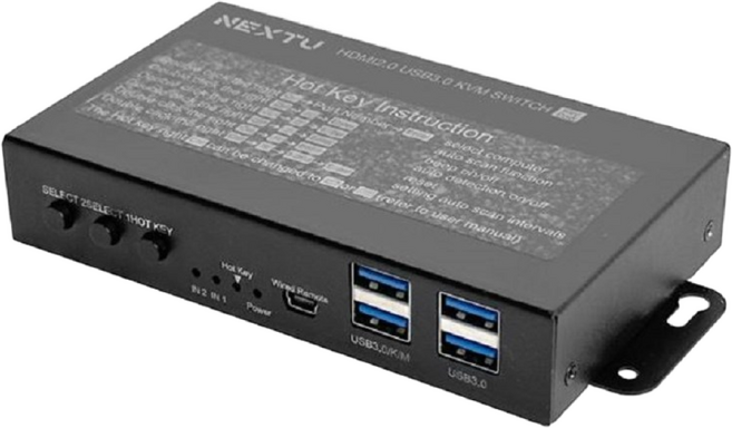 4K60Hz HDMI2.0 KVM 스위치 USB2.0 2포트 PC제어 모니터 마우스 키보드 공유기 KVM SWITCH 선택기