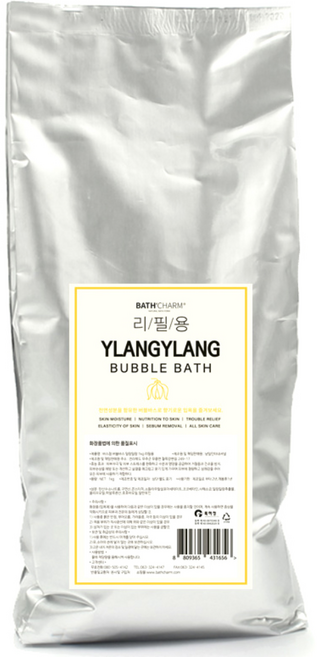 바스참 사해소금 버블바스 거품 입욕제 일랑일랑 리필용, 1kg, 1개