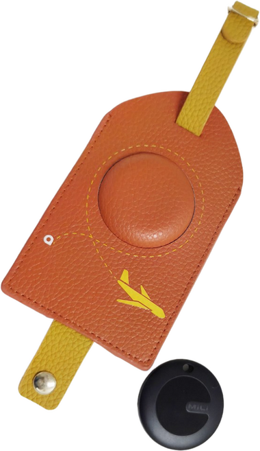 애플/삼성 모두 호환가능한 스마트태그 위치추적기 분실방지 트레커 네임텍, 1개, 오렌지