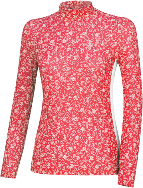 김영주 여성용 골프웨어 냉감 쿨링 기능성 페린 긴팔 반목 티셔츠 K9SWSH1864