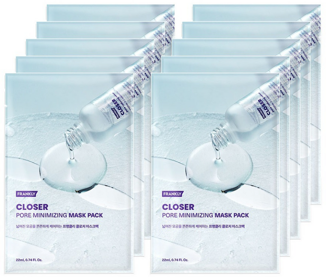 프랭클리 클로저 마스크팩, 1개, 10개입