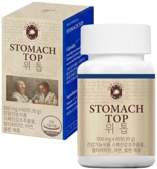 트루포뮬러 위톱 위 점막 보호 멀티비타민 아연 셀렌 종합영양제 30g, 60정, 1개 - 쿠팡