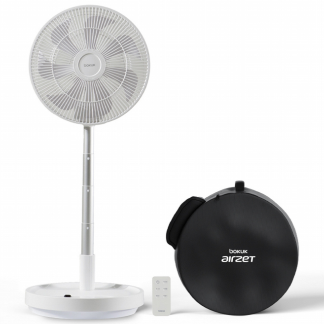 보국 최신상 에어젯 접이식선풍기 무선 폴딩팬 BLDC 무소음선풍기 무선서큘레이터, 화이트