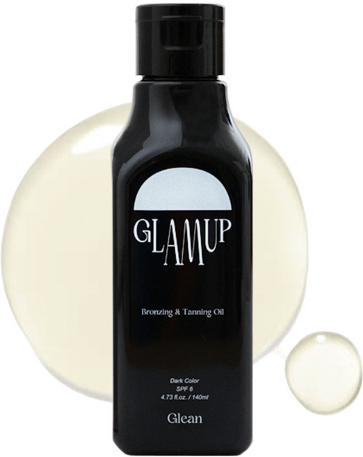 그을린 글램업 브론징 다크 태닝오일 spf6 멜라닌 촉진제 1+1, 140ml, 2통