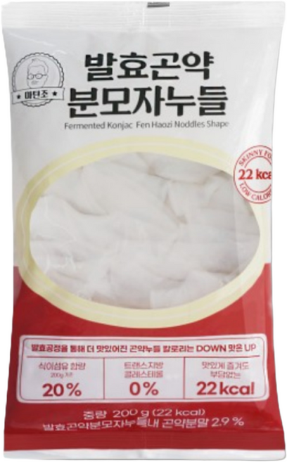 [22kcal 저칼로리] 마틴조 발효곤약 분모자 누들, 200g, 8개