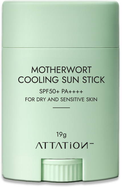 어테이션 익모초 쿨링 비건 선스틱 SPF50+ PA++++, 1개, 19g
