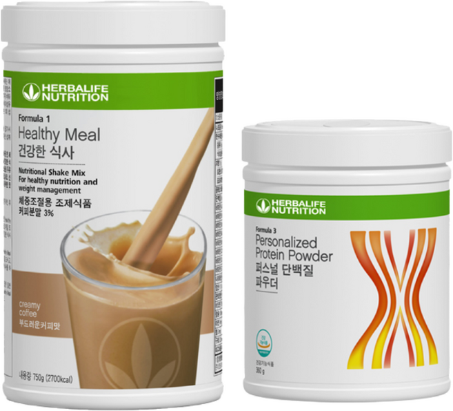 허벌라이프 단백질쉐이크 커피맛 Formula1 + 퍼스널 단백질 파우더 Formula3 체중조절용 체중조절용정품, 1개