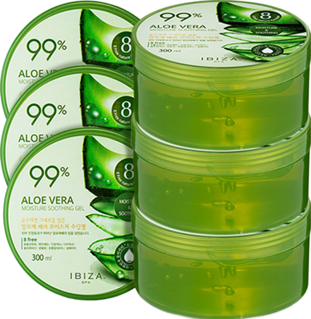 이비자 스파 알로에베라 모이스춰 수딩젤 300, 6개, 300ml