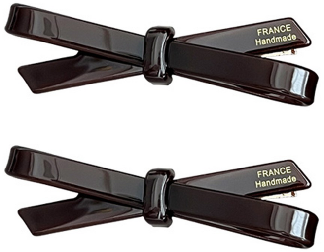 2개 세트 프렌치 클래식 보우 헤어핀 컬러 젤리색 앞머리 잔머리 클립 옆머리 클립 옆머리 오리부리 클립 이마 헤어핀 아세테이트 france handmade