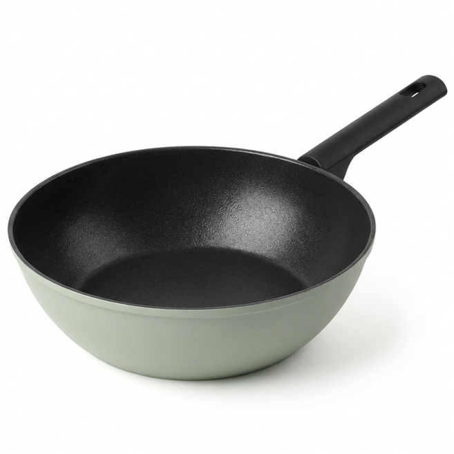 매직쉐프 인덕션 궁중팬 28cm 세라믹 논스틱 깊은 가벼운 볶음팬 웍, 1개