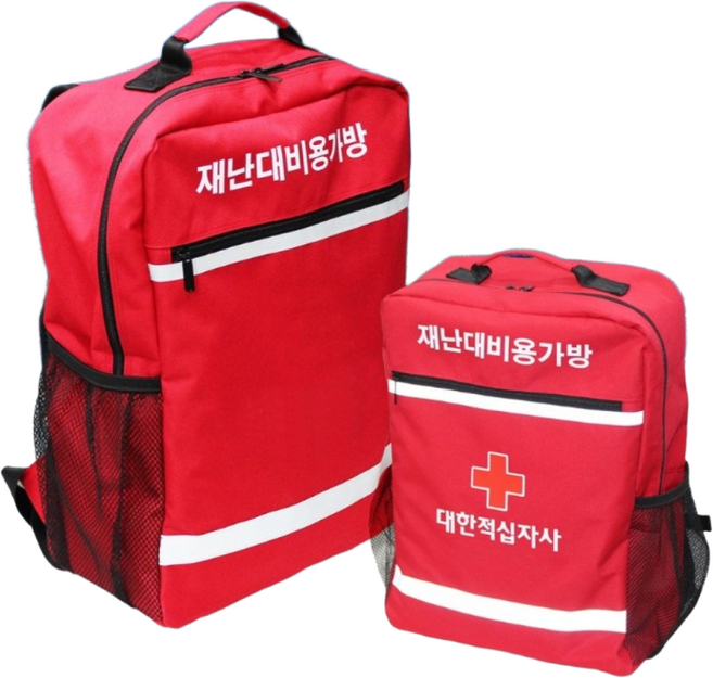 재난 대피 배낭가방 방수원단 C type 15종 위급상황 긴급재난 구급용품 구조요청 탈출, 1개