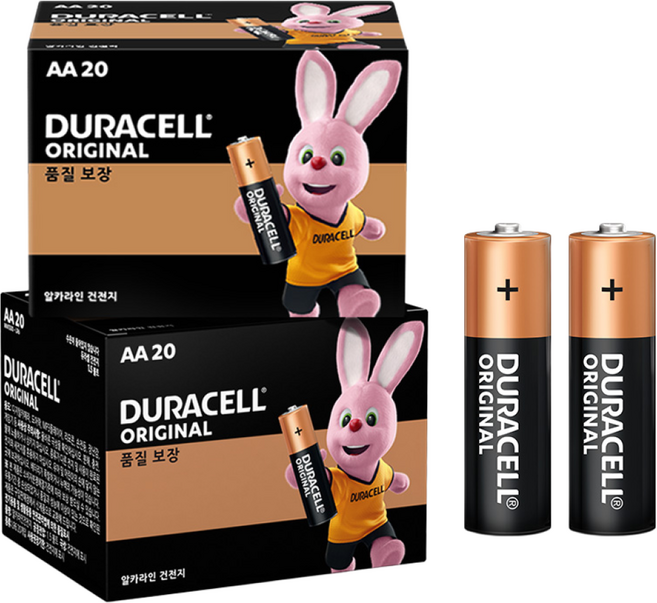 듀라셀 오리지널 AA 건전지, 20개입, 2개