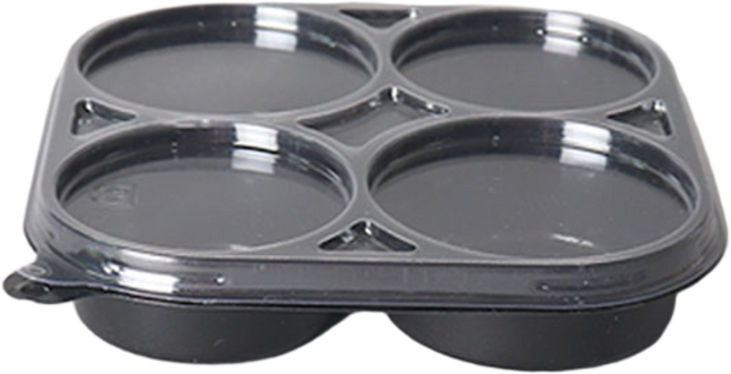 이패키지 4칸 반찬용기 4칸 소스용기 일회용 반찬용기 배달용기 포장용기 DSH-4구, 1세트, 400세트