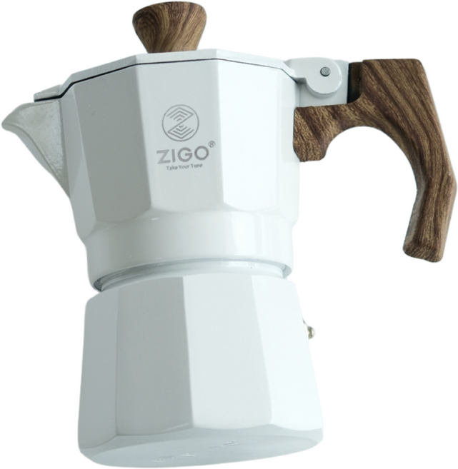 모카포트 1컵 핸드드립 커피 기구 이탈리안 에스프레소 포트, 화이트, 1개