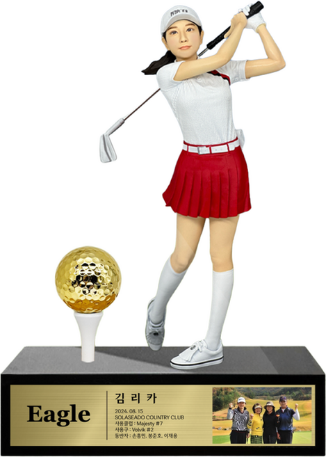 피플리카 골프상패 피규어 케이스일체형 이글패 싱글패 홀인원패 사진으로 주문제작, C타입, 1개